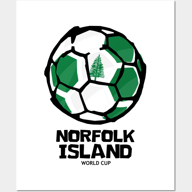 Norfolk Island Football Country Flag Wall Art by KewaleeTee